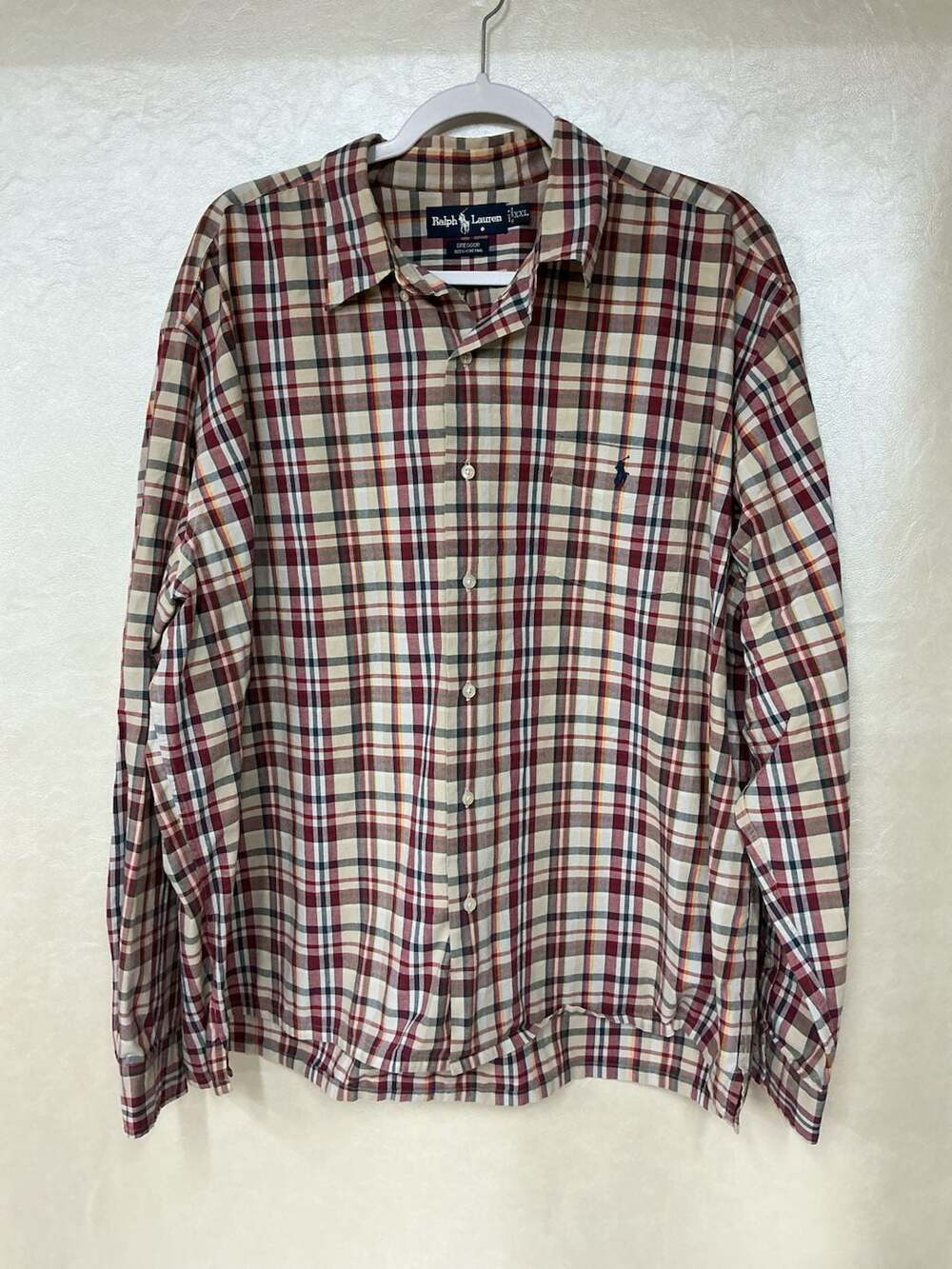 Ralph Lauren Greggor Long Sleeve Plaid Cotton Button Down Shirt